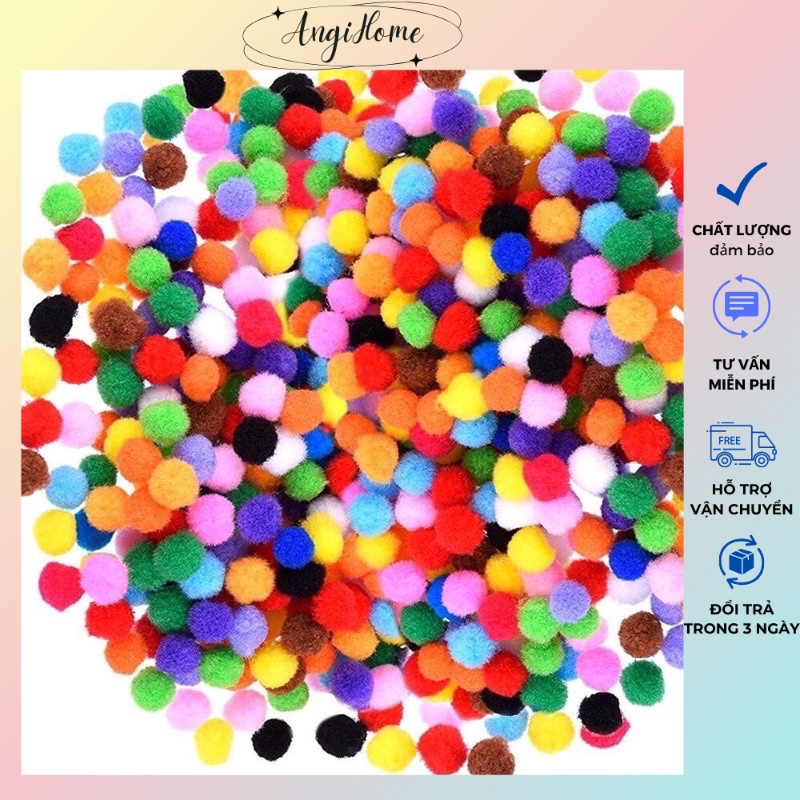 Sét 20 quả bông Pompom làm đồ handmade ANGIHOME