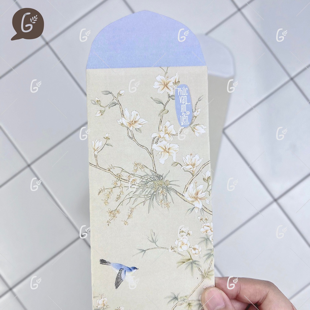 Bao lì xì tết 2025 cao cấp của Gác Xép chất liệu Kraft Nhật nhập khẩu - Mã GX023
