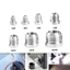 DELMER Thẳng Nam Hàn Lắp Adapter, Đế Tròn Bên Ngoài Chủ Đề Bạc Nam Nhôm Hàn, AN4-AN20 Nhôm Hàn Khớp Hàn Trên Fittting Bung Nut Xe