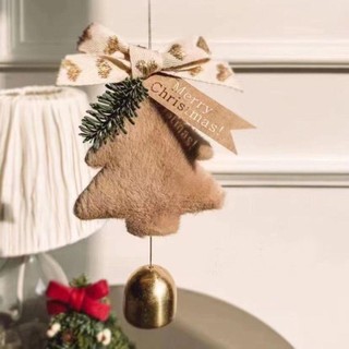 Thẻ treo cây thông Noel ASDFGER, Cây Giáng sinh thủ công Quà Giáng sinh vui vẻ, Thời trang DIY Năm hạnh phúc Chuông nơ treo trang trí