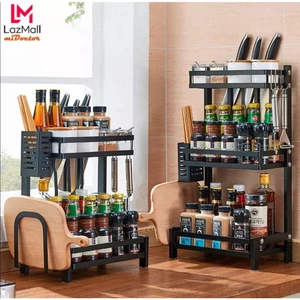 { Xả Kho } Kệ đựng Gia Vị 2 - 3 tầng. Kích thước: 2 tầng 33x20x43cm. - GiaDungAnhThu