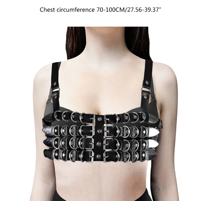 Dây chuyền cơ thể nhiều lớp DASSBSUG Dây nịt Phụ kiện cơ thể Gothic dành cho nữ và bé gái