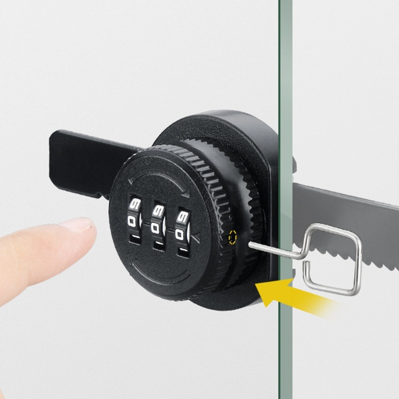 SHI Khóa cửa kính trượt Khóa mật khẩu cơ học Khóa cửa trượt bằng kính hợp kim