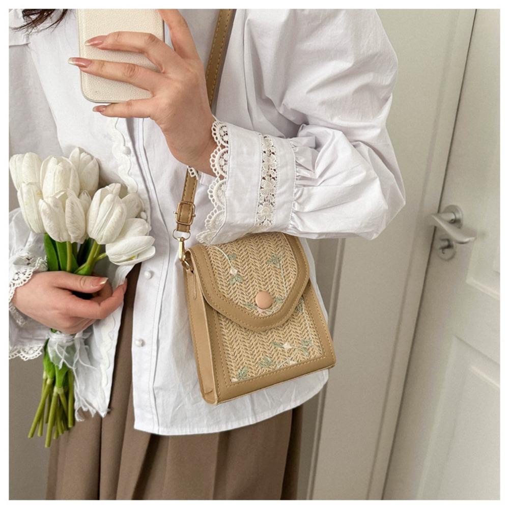 Túi đeo chéo giải trí SAIA dành cho nữ, Túi đeo vai thiết kế thích hợp thời trang chống bụi bẩn, Túi dệt mềm mại hợp thời trang