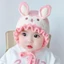 Mũ len dệt kim cho bé KANGN, Mũ len mềm mại và thân thiện với da chống gió, Sợi len thời trang Mũ bảo vệ tai bé gái dày ấm áp