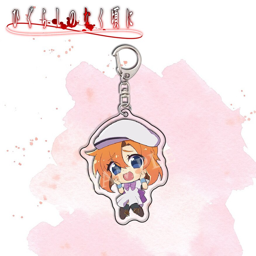 Móc khoá Anime Manga Higurashi No Naku Koro Ni Anime Ryuuguu Rena Hanyuu Furude Rika Acrylic phụ kiện trang trí cute