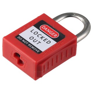 Khóa Loto màu đỏ HAVENLYCO bằng thép không gỉ, 2 phím bền kèm thẻ khóa điện
