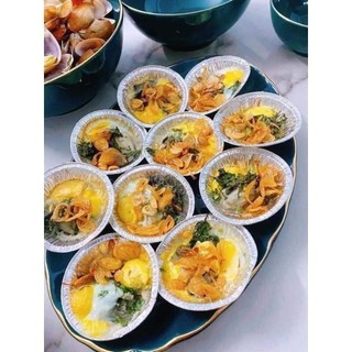 Set 250 Khuôn Giấy Bạc Nướng Bánh – Đế Cốc Lót Khuôn Tart Trứng, Hàu, Thịt Nướng, Thực Phẩm