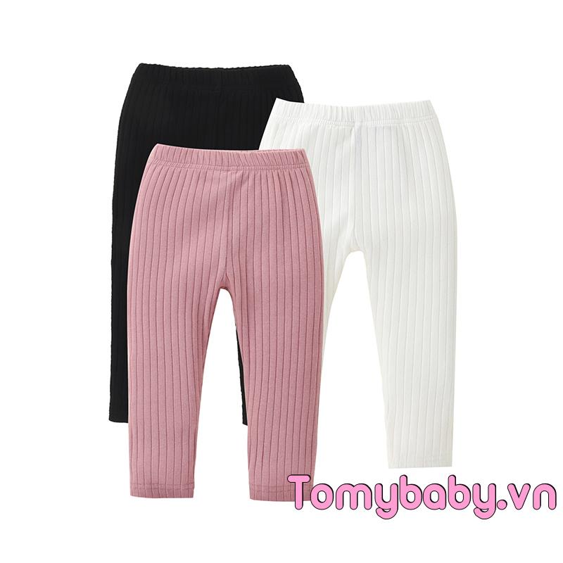Quần Legging Lưng Thun Màu Trơn Đơn Giản Thời Trang Xuân Thu Cho Bé