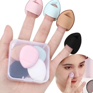 Set 5 Miếng Bông Mút Trang Điểm Đeo Ngón Tay, Mút Tán Kem Nền Mini Che Khuyết Điểm Tiện Lợi HaminStore