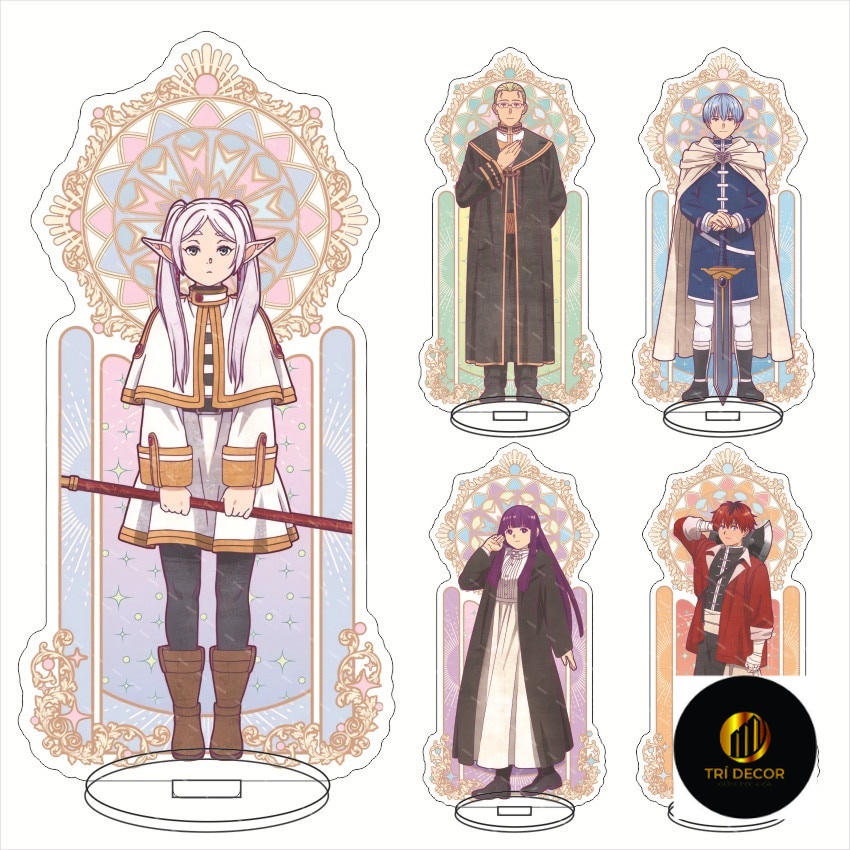 Mô hình Standee Anime zv Frieren At The Funeral Frieren Himmel SOUSOU NO FRIEREN Phụ kiện trang trí để bàn góc học tập
