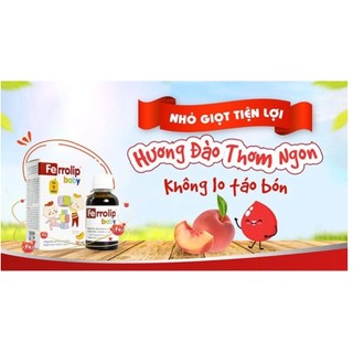 Sắt nhỏ giọt Ferrolip Baby giúp giảm nguy cơ thiếu máu do thiếu sắt cho bé lọ 30ml  (Không quà)