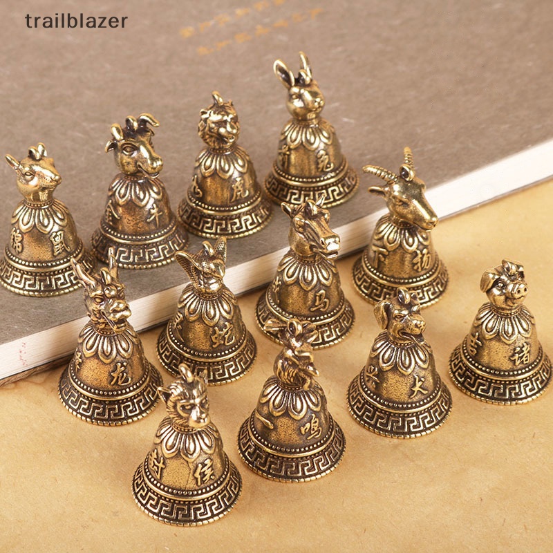 Móc Khóa Hình 12 Cung Hoàng Đạo Bằng Đồng Thau Phong Thủy Cổ Điển Mới