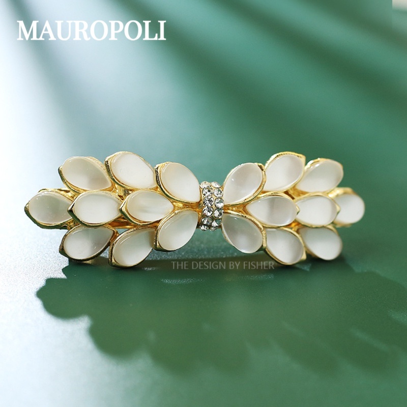 Mauropoli [Hàng Có Sẵn] Kẹp Tóc Hình Nơ Mắt Mèo Phong Cách Hàn Quốc Ngọt Ngào Dễ Phối Đồ