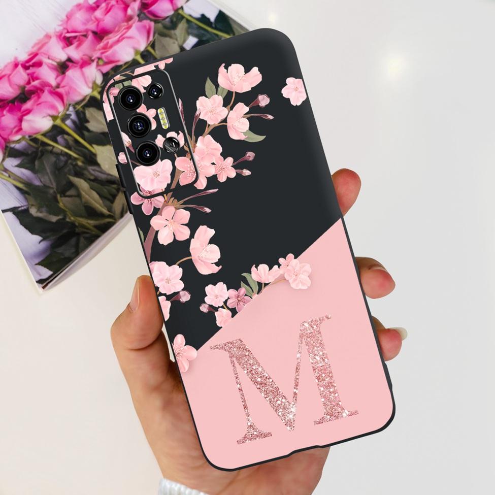 Vỏ Tecno Pova2 Ốp lưng LE7 LE7n Hoa thẩm mỹ Chữ cái Sơn mềm TPU Ốp lưng Tecno Pova 2 Vỏ điện thoại Ốp lưng silicon đen