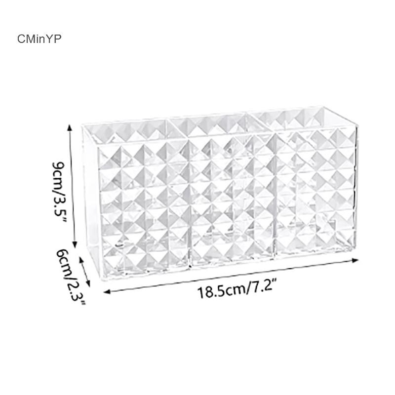 Cminyp Hộp Đựng Mỹ Phẩm Trong Suốt, Dụng Cụ Trang Điểm, Cọ Trang Điểm, Bàn Chải, Acrylic, Bảo Quản, Vinh Quang
