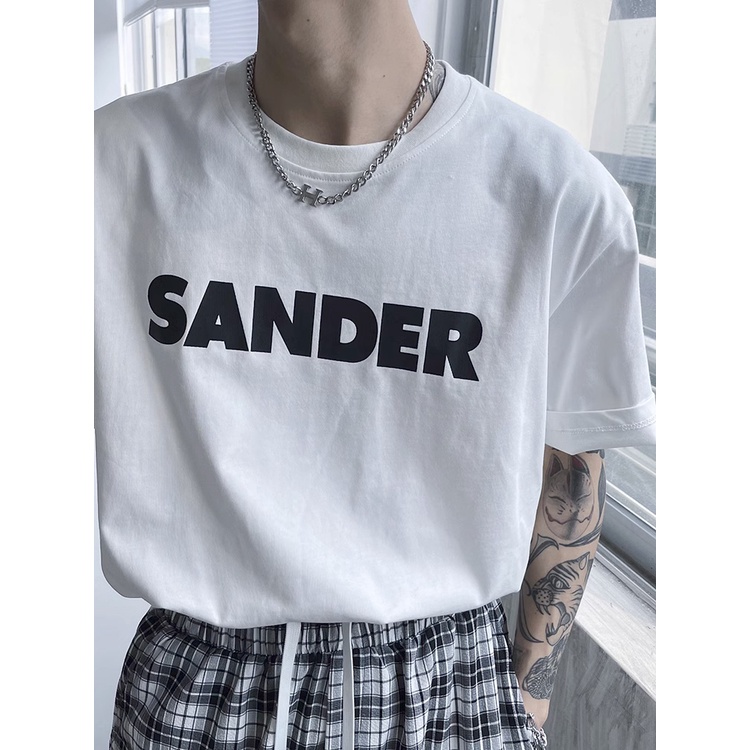 Áo thun Stee Cổ tròn Oversize SANDER ICVCVNI  Unisex Menwear Cotton