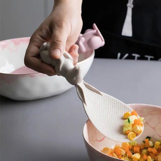 Muỗng xới cơm chống dính cao cấp không bị đổ. Môi, Muôi cơm chịu nhiệt tự đứng an toàn dễ sử dụng - SUNND