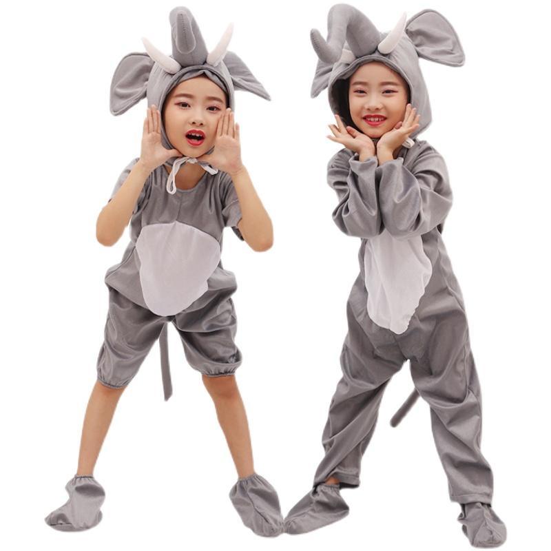 💕Chỗ💕 Quần Áo Trẻ Em Động Vật Múa Trang Phục Quần Áo Cho Bé Gái 3 Đến 14 Tuổi Voi Trang Phục Mới Lạ Halloween Giáng Sinh