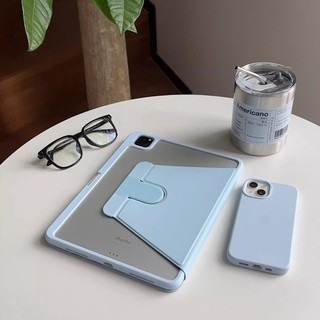 Ốp 360° da PU trong suốt cho Xiaomi Pad 6S Pro 12.4/Pad 5/6 Pro/Pad 10.61/Redmi Pad SE 11 inch, khe cắm bút