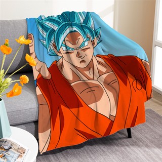 Dragon Ball Flannel Chăn Son Goku Chăn Quà Tặng Thiết Thực Cho Gia Đình Và Bạn Bè In Một Mặt Flannel Chăn Điều Hòa Không Khí Chăn Ngủ Văn Phòng Chăn