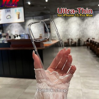 [JLK] Ultra Thin Clear Hard Case For iPhone 15 14 12 13 Pro Max 15 Plus Slim Solid Color Transparent PC Shockproof Cover
