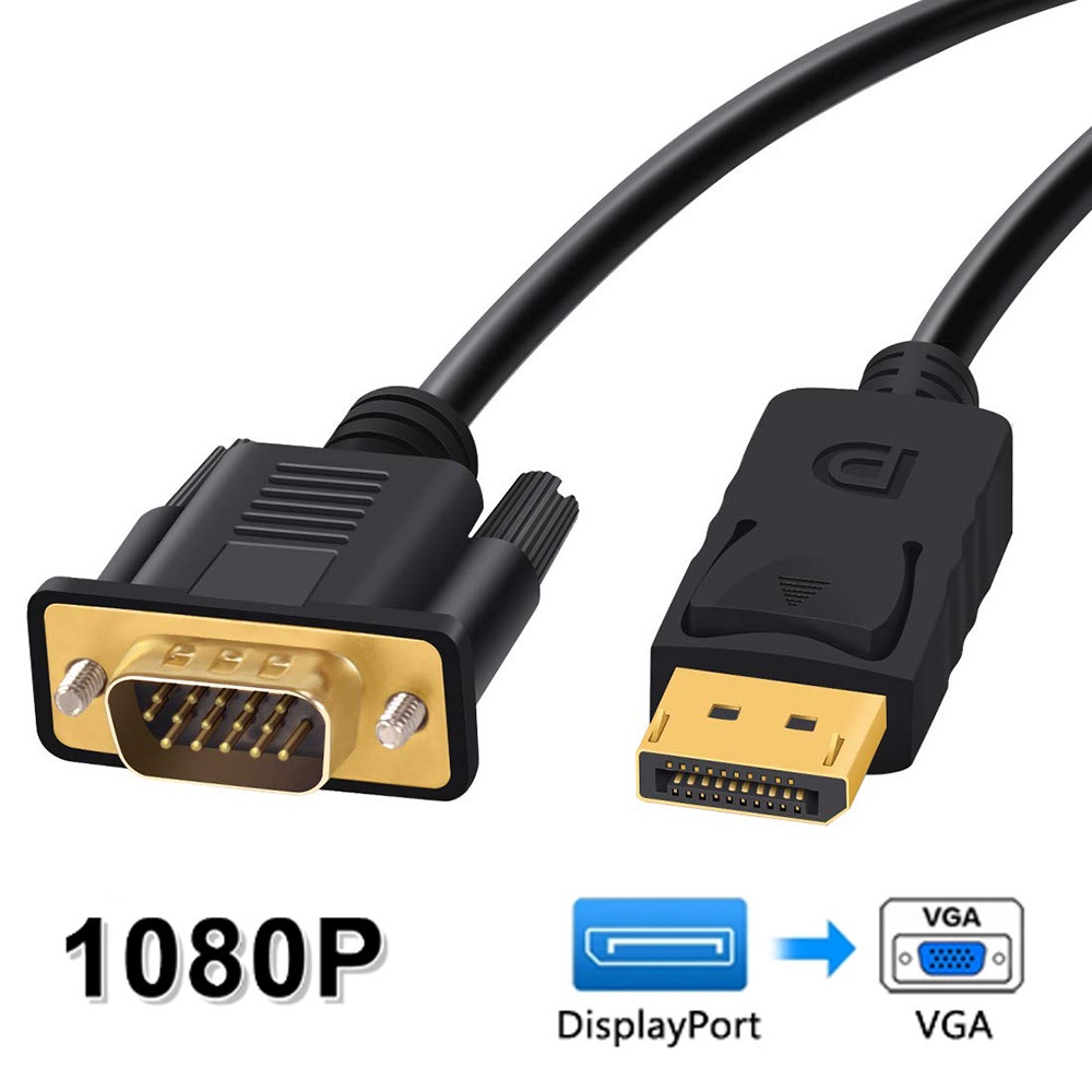 Hd 1080P DisplayPort sang VGA Cáp Chuyển Đổi Nam Sang Nam DisplayPort ...