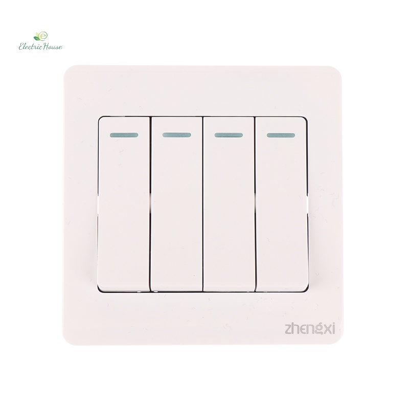 [Nhà Điện] Tường 1 / 2 / 3 / 4 Gang 1Way Nút Bật / Tắt Nút Nhấn mới