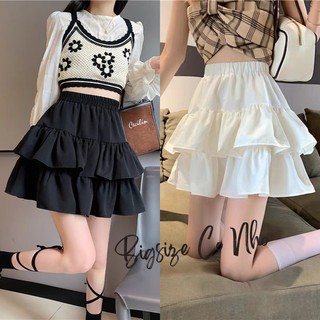 Chân váy xòe Bigsize Nữ hai tầng chất vải lụa chéo mềm min lót quần bảo hộ 58-95kg hai tầng xinh xắn  CV XOE