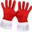 Pealike Mùa Đông Ấm Áp Co Giãn Găng Tay Người Lớn Giáng Sinh Cosplay Santa Full Ngón Găng Tay Đan Găng Tay Thời Tiết Lạnh Cycli