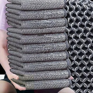 Miếng cọ rửa xoong nồi chén bát không mài mòn dây kim loại đa năng #A8