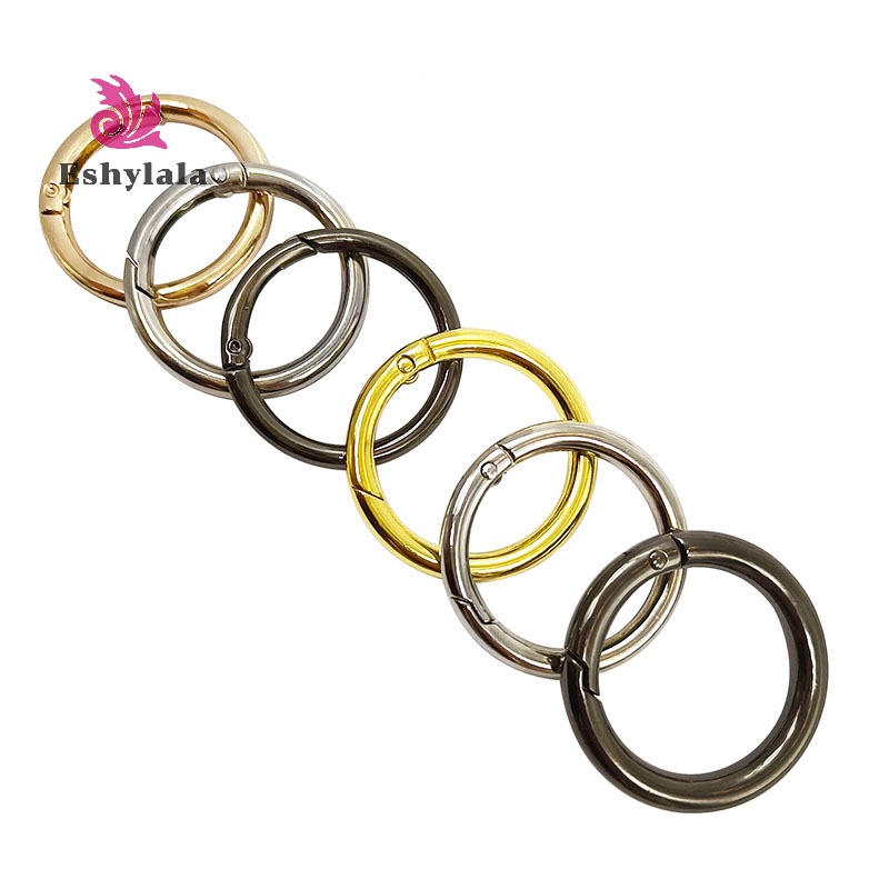 Cổng lò xo O Ring Móc khóa có thể mở được Chìa khóa Túi da Túi xách Dây đai Bộ phận dây đeo Mặt dây chuyền Khóa Snap Clasp Clip Móc kích hoạt [MỚI]