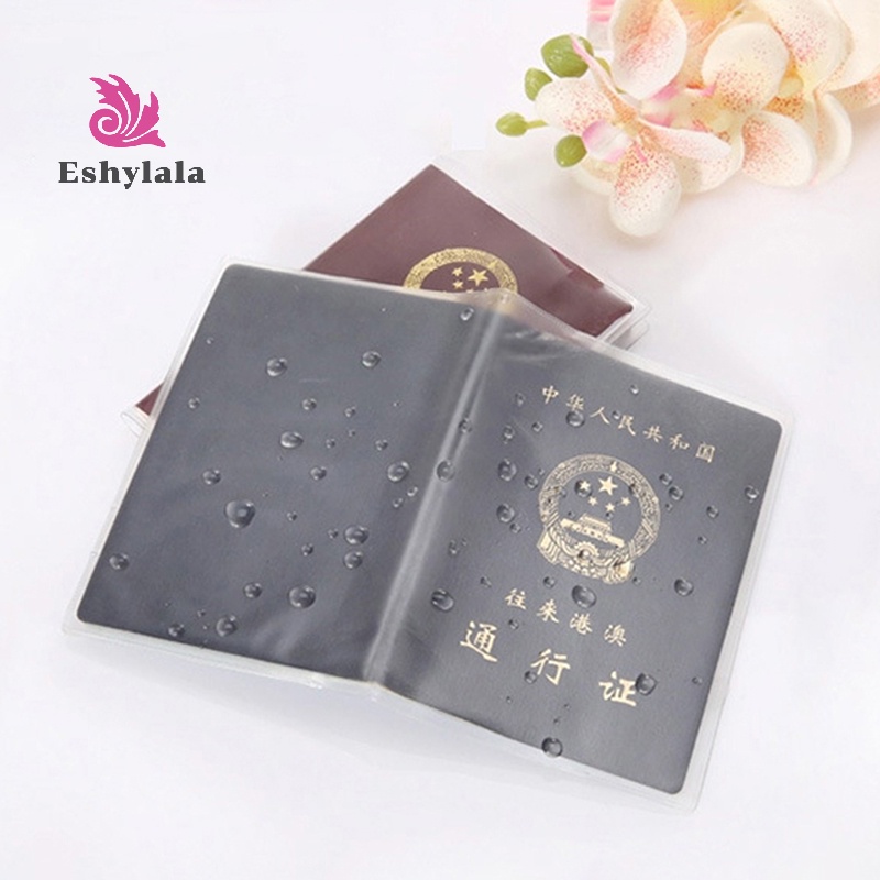 Vỏ hộ chiếu trong suốt trên túi đựng tài liệu chống nước Tay bảo vệ hộ chiếu [MỚI]