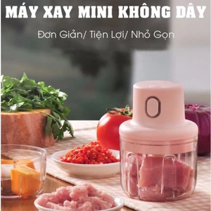Máy Xay Tỏi Ớt Mini - Máy Xay Thịt Xay Tỏi Ớt đa năng Sạc Điện Có Cổng USB - - Gia Dụng Anh Thu