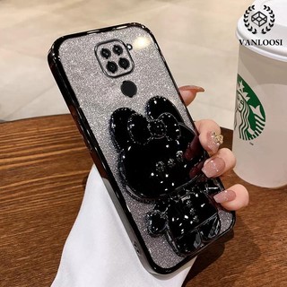 ốp lưng redmi note 9 Ốp Điện Thoại Silicon Mềm Mạ Điện Họa Tiết Thỏ Lấp Lánh Chống Rơi Cho redmi note 9