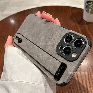 Ốp Điện Thoại Da Cừu Mềm Gắn Dây Đeo Cổ Tay Chống Rơi Cho iphone 14 13 12 11 pro x xs max xr 7 8 plus