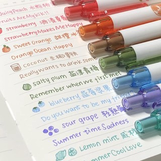 Set bút bi gel,bút gel màu ngòi 0.5mm nhanh khô trái cây nhiều màu Juicyee