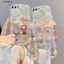 Compatible Ốp Điện Thoại Mềm Trong Suốt Hình Gấu / Thỏ / Cún / Dâu Tây 3d Có Dây Đeo Cho iphone 7 8 6 6s +