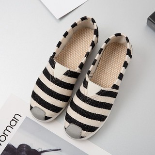 Giày Vải Nữ Đế Mềm Slip-On Giày Lười Đế Bằng Cũ Bắc Kinh Giày Đế Mềm Thoáng Khí Mang Thai