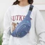 Túi đeo vai ngực MONOSTYLE, Túi đeo thắt lưng chống nước Fanny Pack, Chữ dập nóng Túi đeo chéo phong cách Hàn Quốc nhẹ đa chức năng