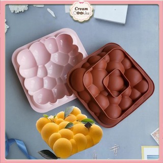 Khuôn Bánh Silicone Hình Đám Mây Làm Món Tráng Miệng Mousse Khuôn Tự Chế 3D Bánh Brownie Voan Xốp Dụng Cụ Nướng Bánh