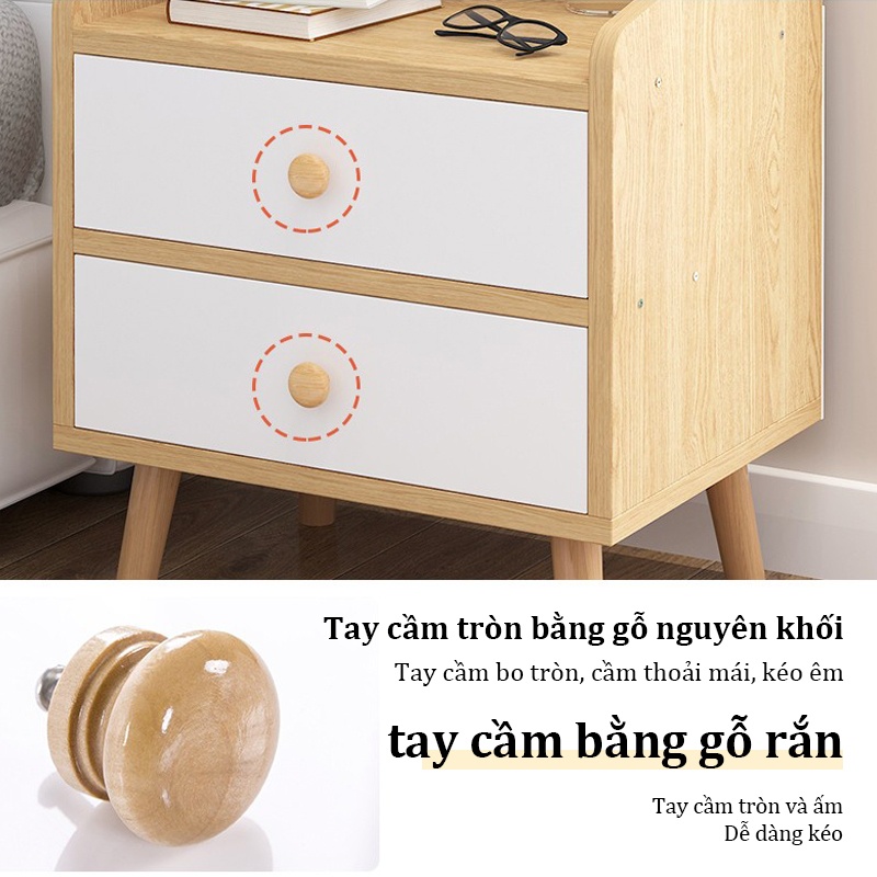 Sunny Tủ Kệ Đầu Giường Có 3 Ngăn Kéo Phong Cách Hiện Đại