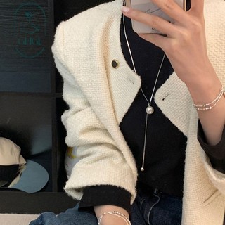 Phong cách mát mẻ ~ Vòng cổ dài ngọc trai kéo nữ 2023 Thiết kế thích hợp cao cấp Vòng cổ nổi tiếng sang trọng