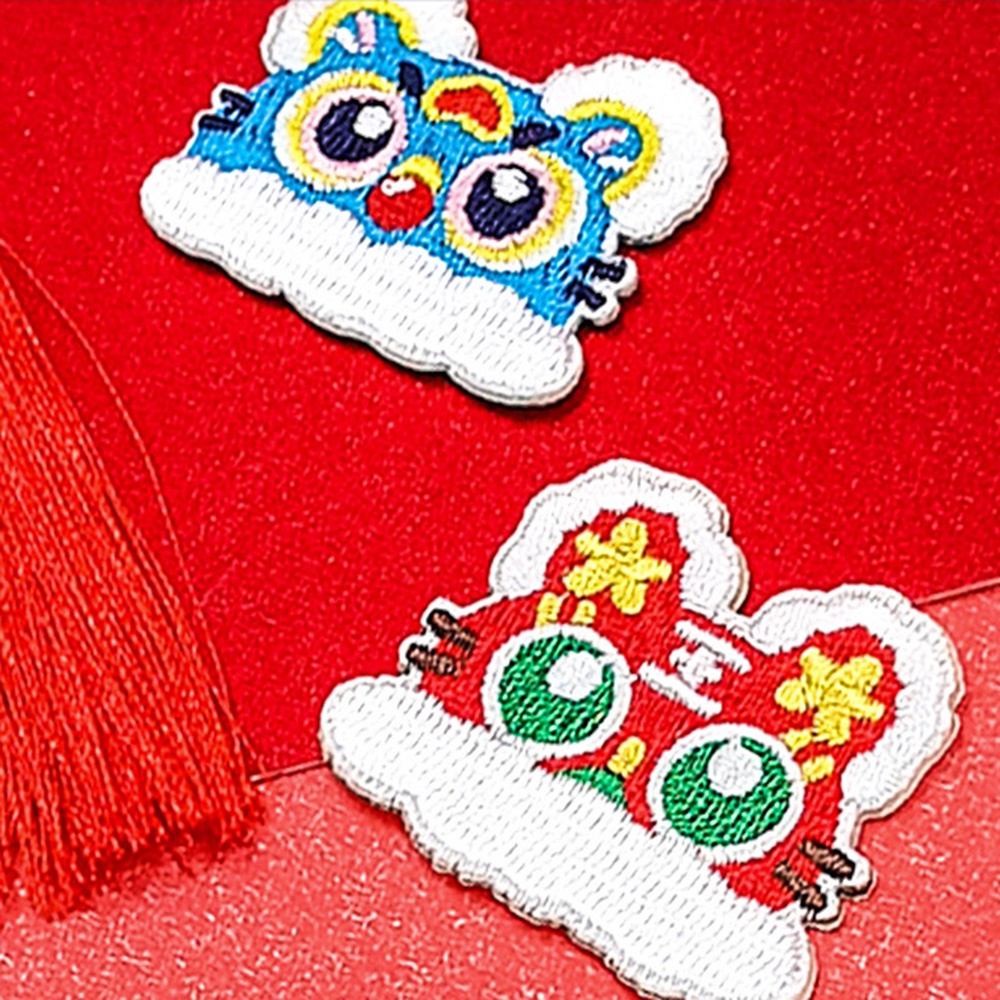 Sticker Ủi Thêu Hình Đầu Sư Tử Dễ Thương