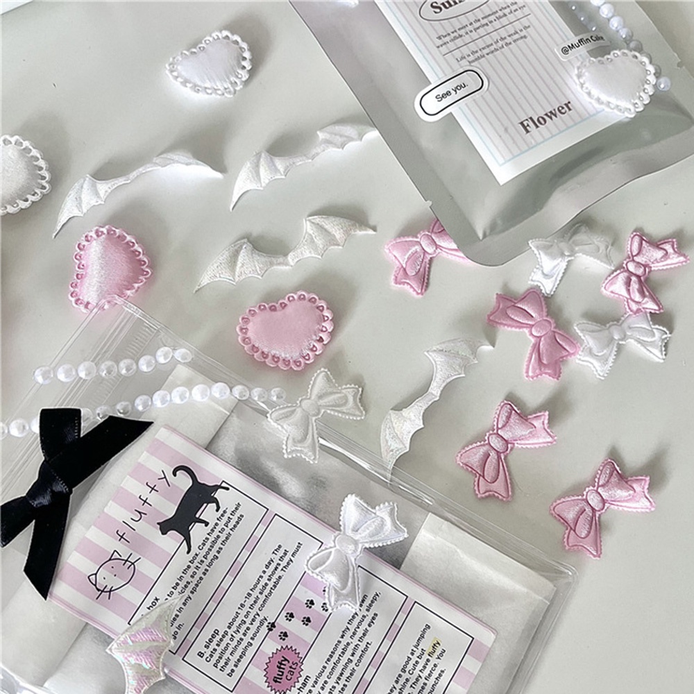 Set 10 Vỏ Bọc Thẻ Ảnh Hình Nơ / Trái Tim Trang Trí Quà Tặng DIY