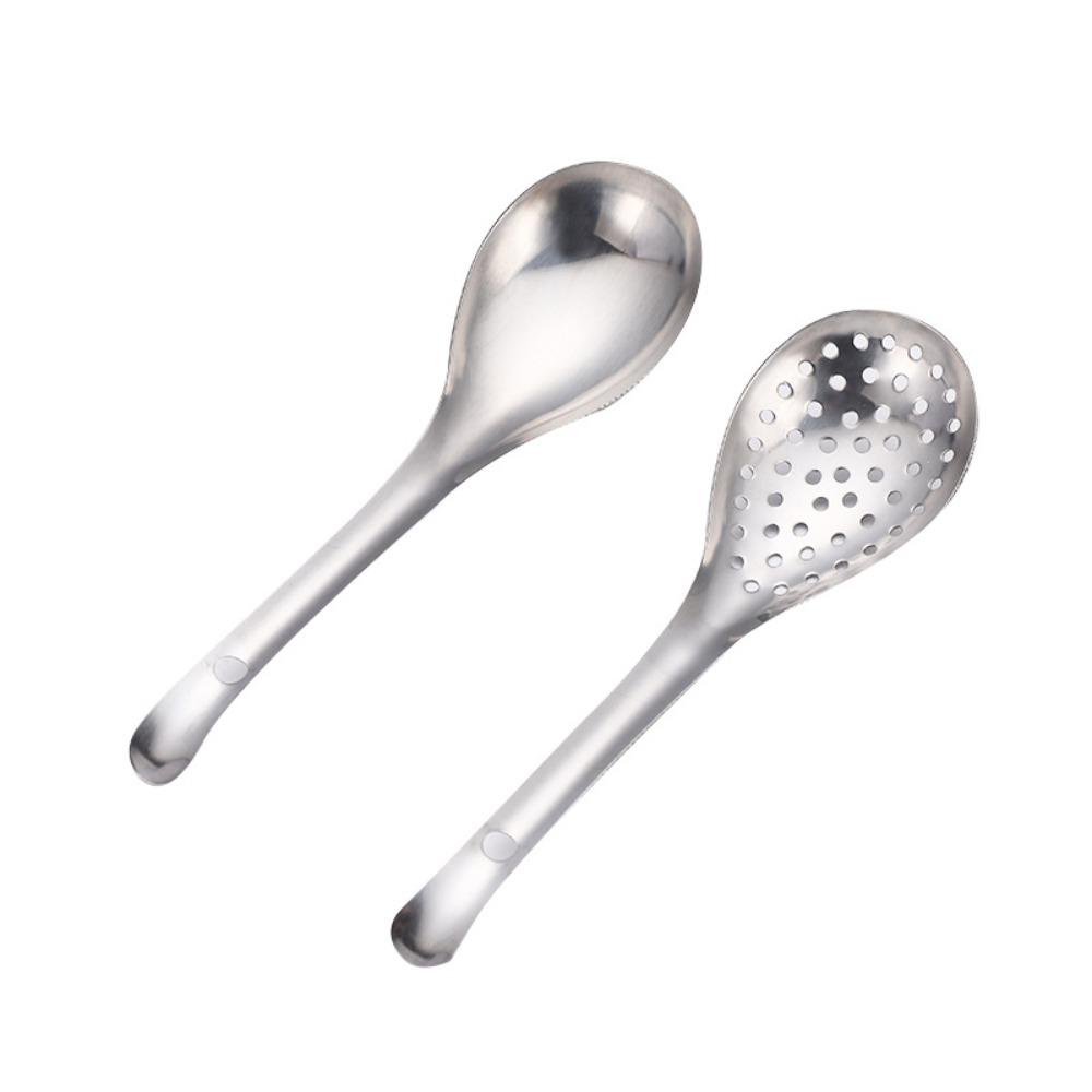 Muỗng lọc nhà bếp HIGHVIEWLS, Thìa lọc chất liệu an toàn bền bỉ, Chất lượng cao Cạnh mịn 304 Thép không gỉ đục lỗ Skimmer Colander