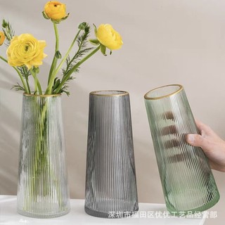 Bình hoa lọ hoa Thủy Tinh cổ Viền Vàng Đơn Giản Sáng Tạo Bình Trang Trí Phòng Khách Cắm hoa Bunnies
