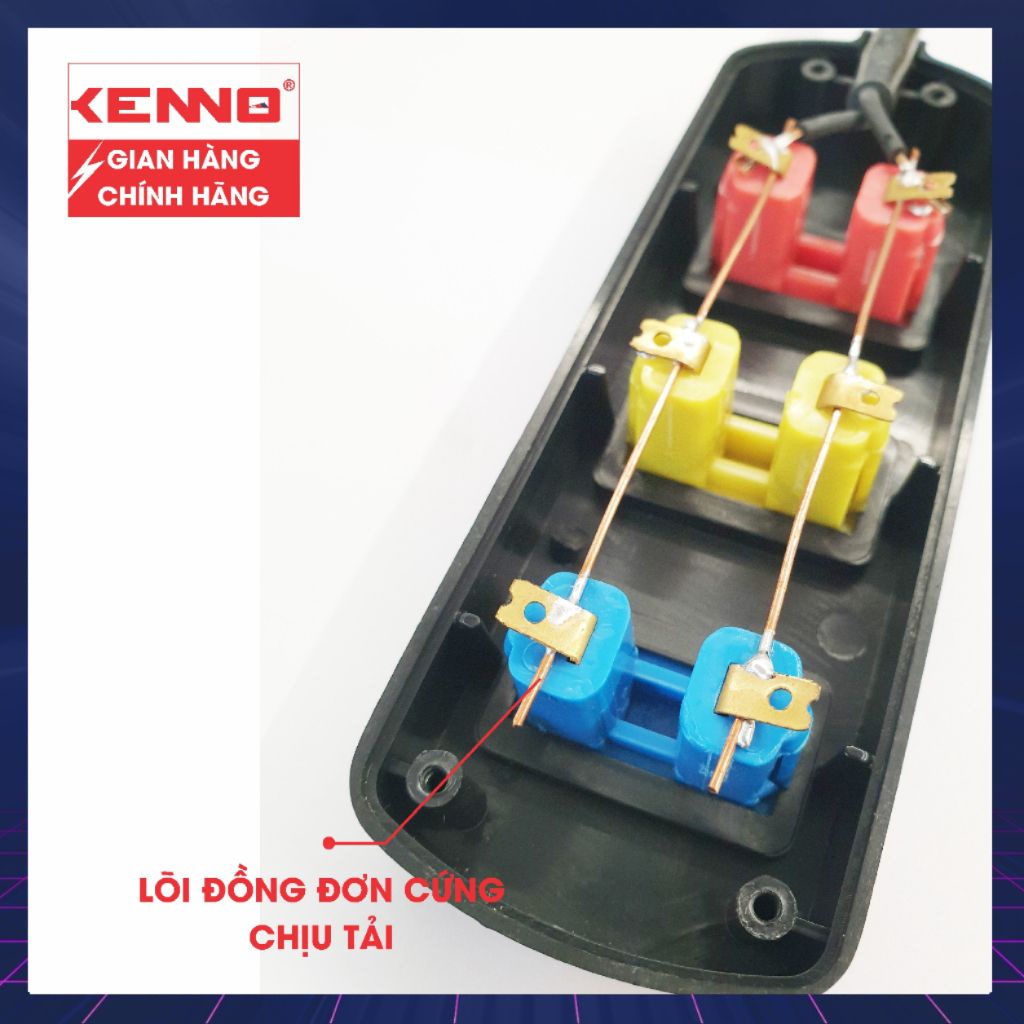 Ổ Cắm Điện Đa năng Chịu Tải 3TC3-3TC5 Qled/Kenno 1200W 3 Lỗ Cắm