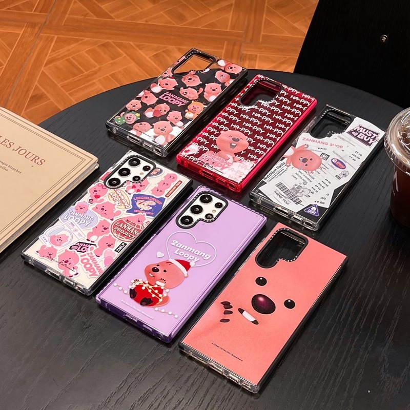 CASETiFY Zanmang Loopy Sticker Soft Case For Samsung Galaxy S24 S23 S22 S21 Plus Ultra Clear