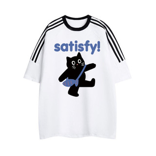HIIXIIVI Mới 100% Cotton Unisex Áo Thun Nữ Tay Ngắn Nam Nữ Baggy Cổ Tròn Rời In Độc Đáo Cặp Đôi Tee